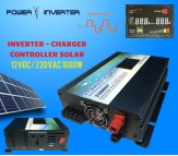 INVERSOR CARGADOR CONTROLADOR SOLAR 12VDC/220VAC 1000W MDF